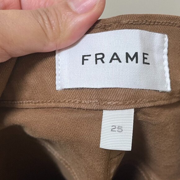 Frame Le Sylvie Slender Straight Coated High-Rise Jeans sz 25 - Picture 7 of 16